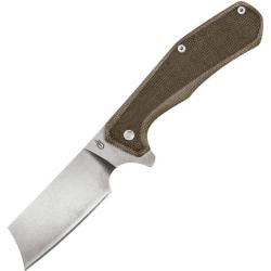 Couteau Pliant Gerber Asada Lame Acier 7Cr17MoV Manche Micarta Vert Framelock G3926