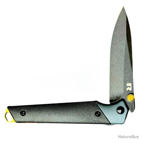 Couteau Revo Javelin Lame Acier Nitro V Manche FRN Noir Reverse Linerlock REVJVLNBLK