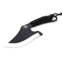 Couteau Fixe Old Forge Moose Skinner Lame Acier Inox Manche Paracorde &Eacute;tui Nylon OF043
