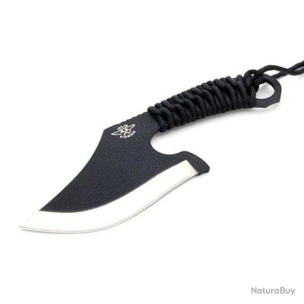 Couteau Fixe Old Forge Moose Skinner Lame Acier Inox Manche Paracorde �tui Nylon OF043