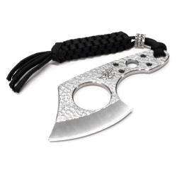Couteau Fixe Old Forge Pocket Chopper Lame Acier Inox Manche Paracorde &Eacute;tui Nylon OF042