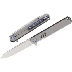 Couteau Pliant Rough Rider Mini Full Metal Lame Acier D2 Manche Inox Linerlock RR2516