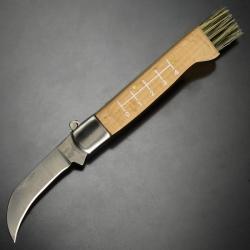 Couteau &agrave; Champignons Rough Rider Mushroom Lame Acier Inox Manche Bois Naturel Slip Joint RR1400