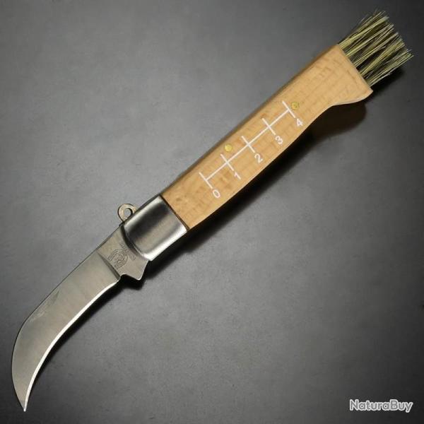 Couteau � Champignons Rough Rider Mushroom Lame Acier Inox Manche Bois Naturel Slip Joint RR1400