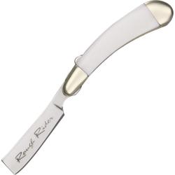 Mini Couteau Pliant Rough Rider Mini Razor Lame Acier Inoxydable Manche Nacre Blanche Slip RR1363