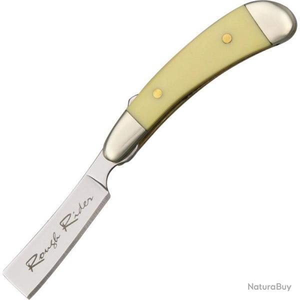 Mini Couteau Rough Rider Mini Razor Lame Acier Inoxydable Manche Synth�tique Jaune Slip Joint RR1362