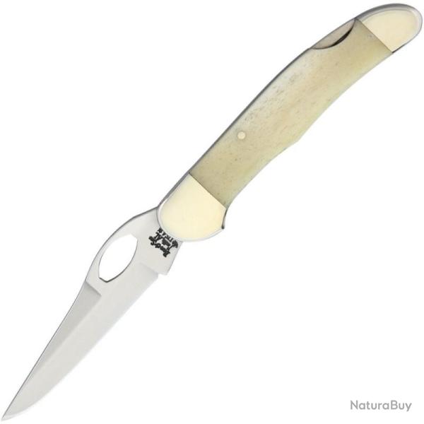 Couteau Pliant Bear & Son Lockback Lame Acier Inoxydable Manche Os Blanc USA BCWSB149L