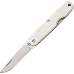 Couteau Pliant Bear & Son Pen Knife Lame Acier Inoxydable Manche Os Blanc Slip Joint USA BCWSB79