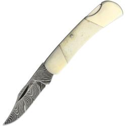 Couteau Pliant Bear & Son Executive Lockback Lame Damas Manche Os Blanc USA BCWSB26D