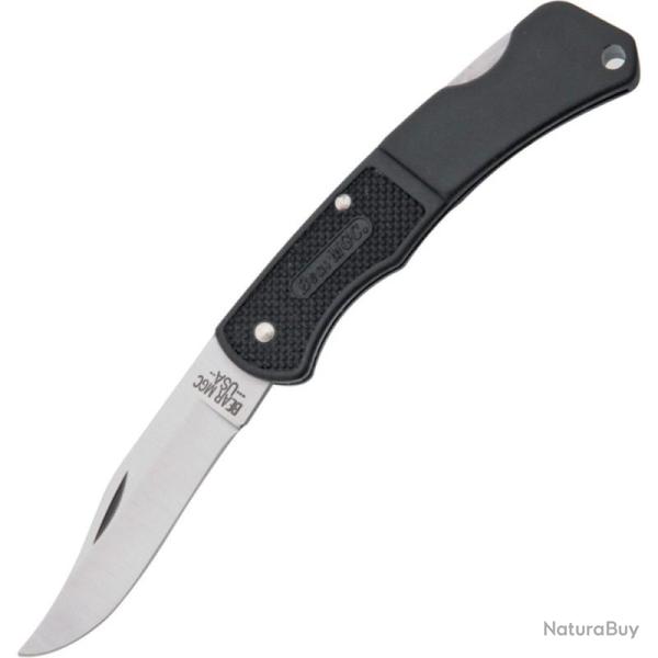 Couteau Pliant Bear & Son Lightweight Lockback Lame Acier Inoxydable Manche Zytel Noir USA BC705