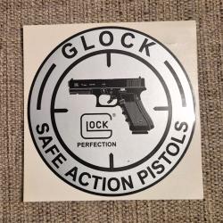 Autocollant  d&eacute;fense,  armes , tir.  Revolver ,Glock