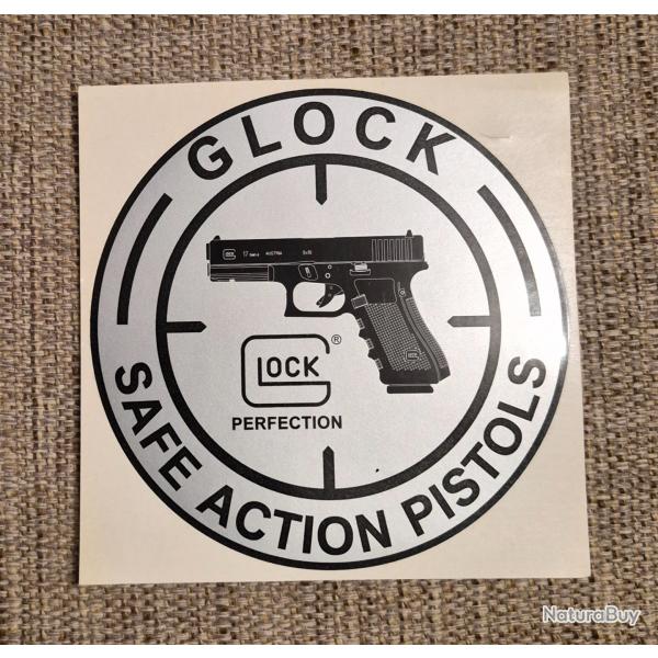 Autocollant  d�fense,  armes , tir.  Revolver ,Glock