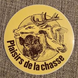 Autocollant plaisir de.la chasse , grand gibier