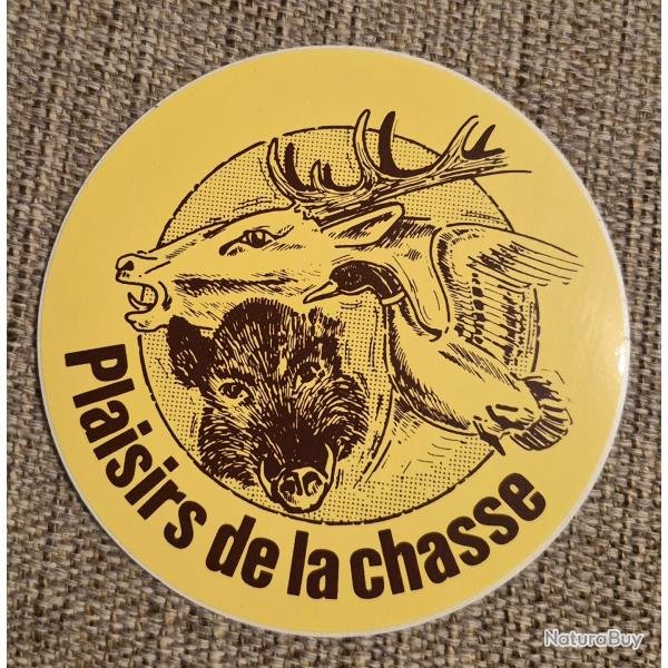 Autocollant plaisir de.la chasse , grand gibier