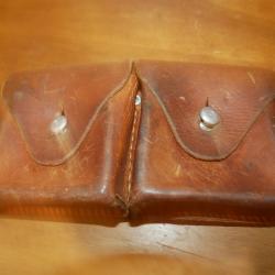 Cartouchi&egrave;re de Schmidt Rubin G11/K11/K31 cuir clair