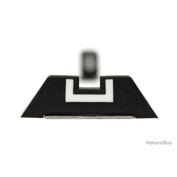 Glock hausse polym�re 6,9 mm - hausse d'origine � cran blanc en U