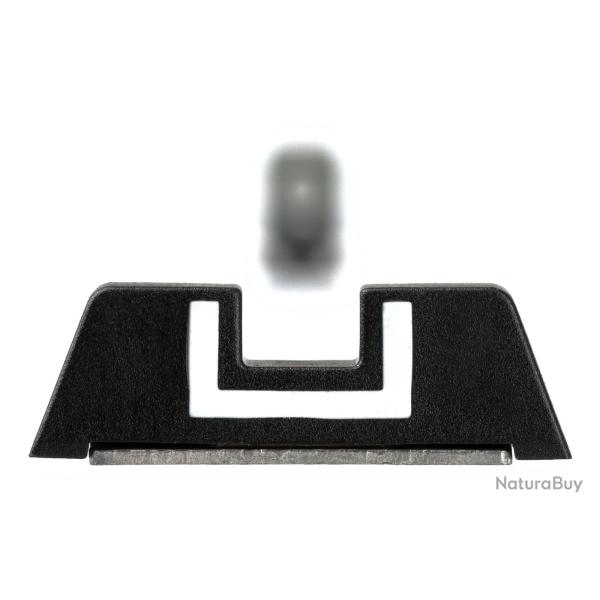 Glock hausse polym�re GMS 6,1 mm - hausse d'origine � cran blanc en U