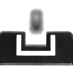 Glock hausse polym&egrave;re GMS 6,5 mm - hausse d'origine &agrave; cran blanc en U