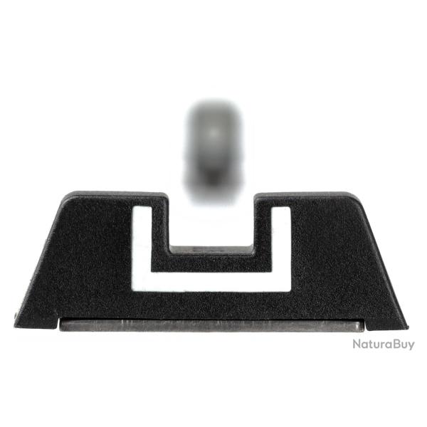 Glock hausse polym�re GMS 6,5 mm - hausse d'origine � cran blanc en U