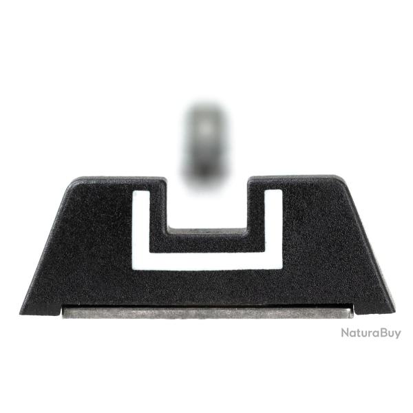 Glock hausse polym�re GMS 6,9 mm - hausse d'origine � cran blanc en U