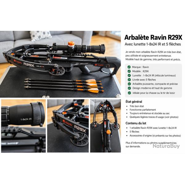 Arbal�te Ravin R29X - tr�s bon �tat arbal�te Ravin R29X