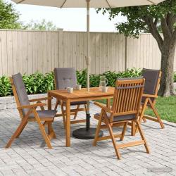 Ensemble repas de jardin, 5 pi&egrave;ces, 4 places, anthracite