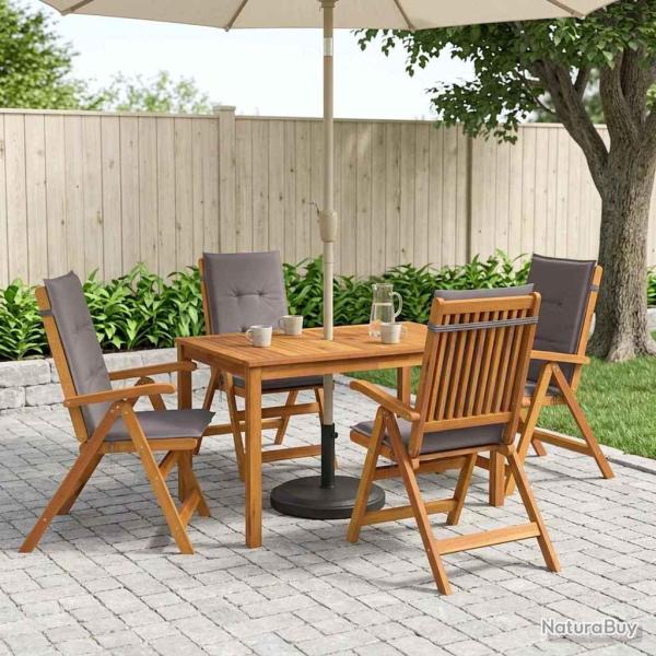 Ensemble repas de jardin, 5 pi�ces, 4 places, anthracite