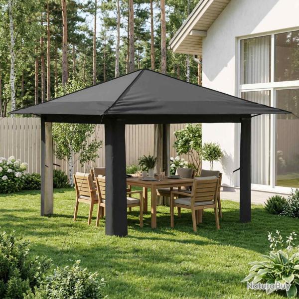 Abri de jardin sans paroi, gris clair et anthracite, 3,3 � 3,3 m