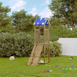 Aire de jeux d'ext&eacute;rieur en bois de pin impr&eacute;gn&eacute;, pour le jardin