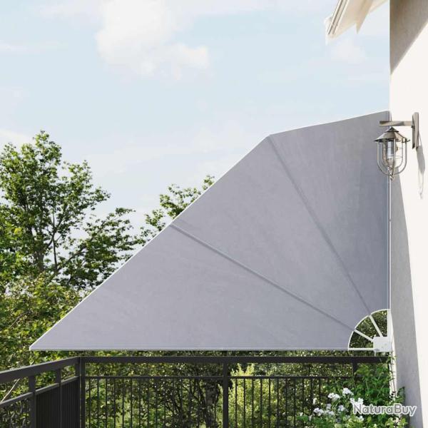 Auvent lat�ral pliable de balcon gris, 160 � 240 cm