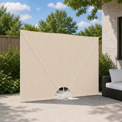 Auvent lat&eacute;ral pliable de terrasse, cr&egrave;me, 300 &times; 200 cm