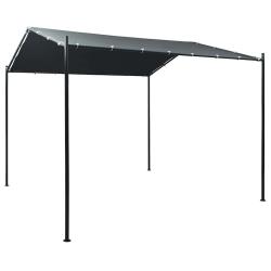 Auvent tente belv&eacute;d&egrave;re, acier, anthracite, pour la terrasse, 3 &times; 3 m