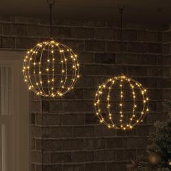 Fleurons lumineux de No&euml;l, 2 pi&egrave;ces, 192 LED, blanc chaud