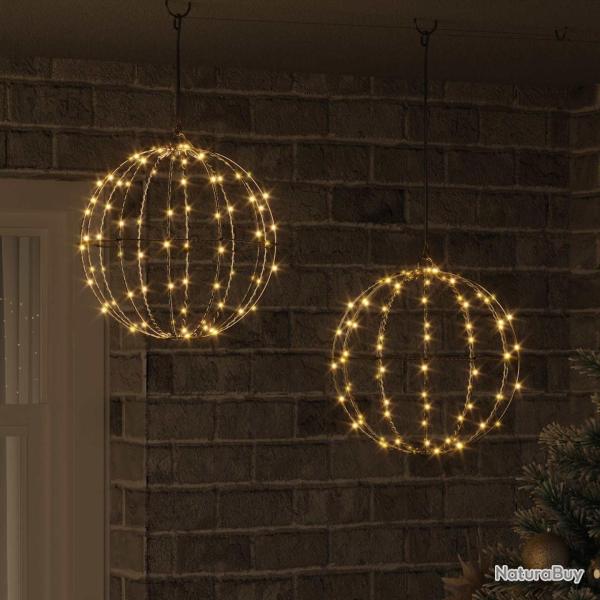 Fleurons lumineux de No�l, 2 pi�ces, 192 LED, blanc chaud