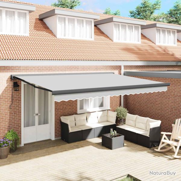 Cadre d'auvent en aluminium anthracite pour la terrasse, 450 � 300 cm