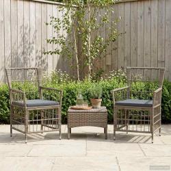Chaises, 2 pi&egrave;ces, grises, pour le jardin