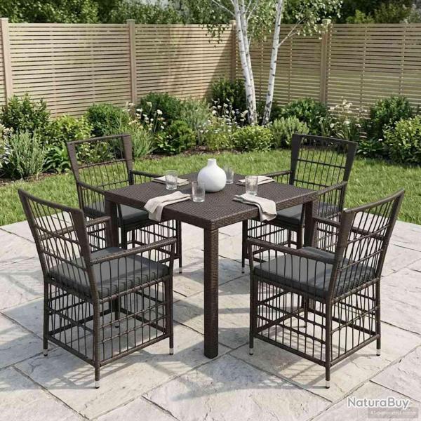 Chaises, 4 pi�ces, noires, pour le jardin