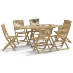Chaises pliantes, lot de 6, en bois d'acacia massif, 48,5 &times; 57 &times; 90 cm