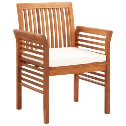 Chaises &agrave; manger, 8 pi&egrave;ces, en bois d'acacia, pour la cuisine