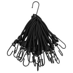 Cordon &eacute;lastique avec crochets, 25 pi&egrave;ces, 17 cm