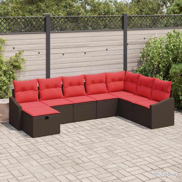 Ensemble de canap� 8 pi�ces, en rotin synth�tique PE, pour le jardin