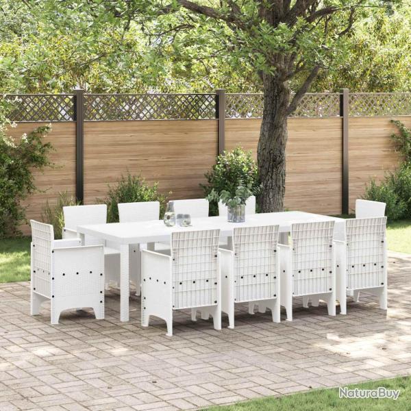 Ensemble de salle � manger, 11 pi�ces, blanc