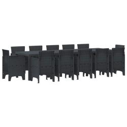 Ensemble de salle &agrave; manger 13 pi&egrave;ces, anthracite