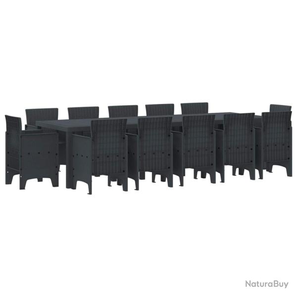 Ensemble de salle � manger 13 pi�ces, anthracite