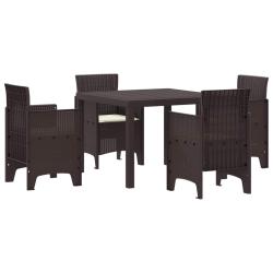 Ensemble de salle &agrave; manger, 5 pi&egrave;ces, marron
