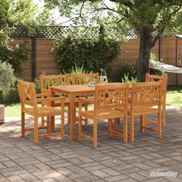 Ensemble de salle � manger, 7 pi�ces, 6 places, marron