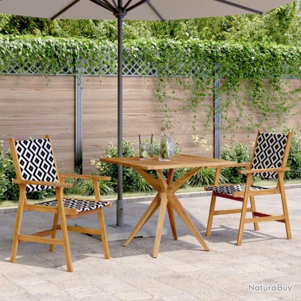 Ensemble � manger, 3 pi�ces, en bois d'acacia solide, pour la salle � manger