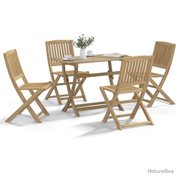 Ensemble � manger 5 pi�ces en bois d'acacia solide, pour la salle � manger