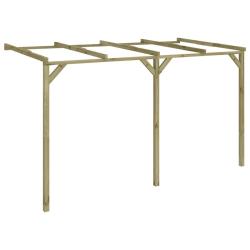 Pergola &agrave; appentis, en bois, pour le jardin, 2 &times; 4 &times; 2,2 m