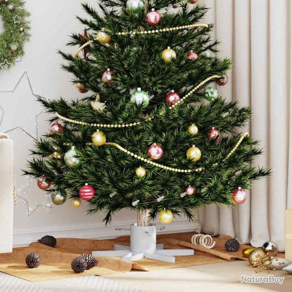 Pied de sapin de No�l, blanc, en acier, 50 � 50 � 15,5 cm